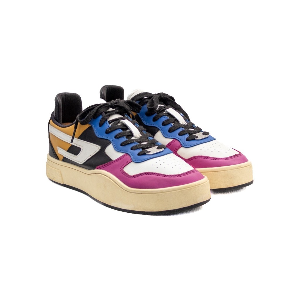 Y2K Men's Diesel S-UKIYO Low Sneakers - US 9.5 Multicolor Leather‎ Trainers